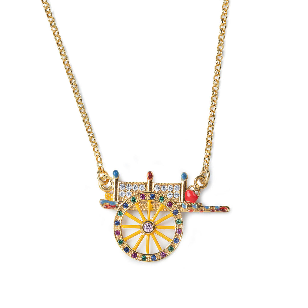 Collana donna Isola Bella Carretto Siciliano in argento e zirconi 20000948