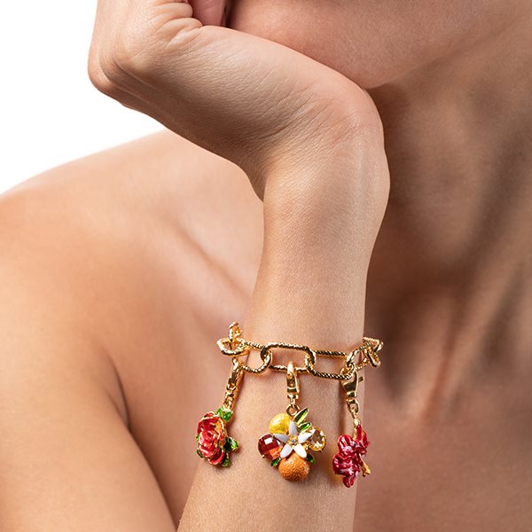 Charm donna Isola Bella Fiori di Zagara  in argento e zirconi 20001009