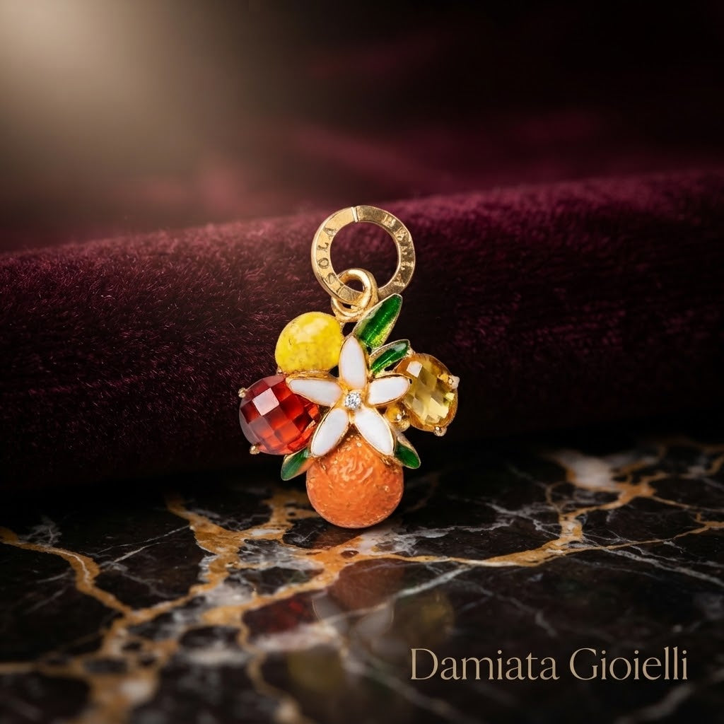 Charm donna Isola Bella Fiori di Zagara  in argento e zirconi ref. 20001009