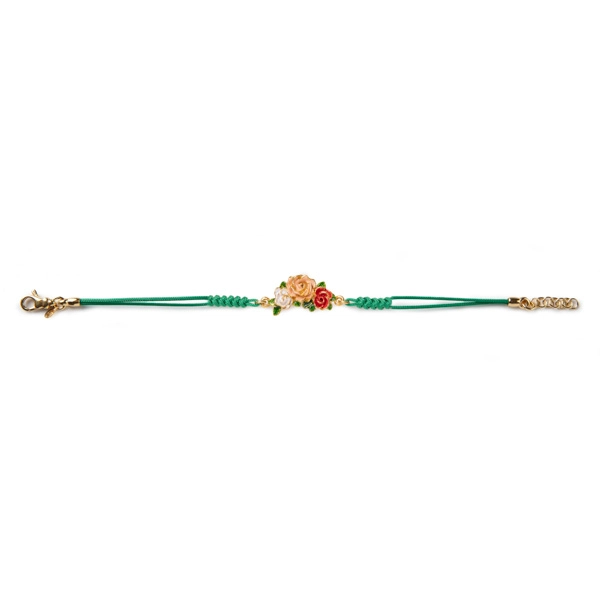 Bracciale donna Isola Bella Rosa in argento e cordoncino 20001019