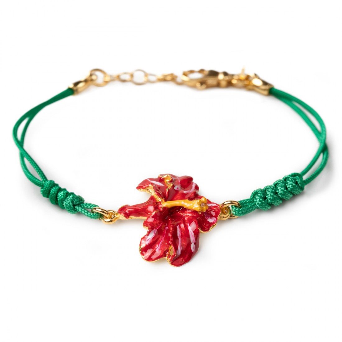 Bracciale donna Isola Bella Ibiscus in argento e cordoncino 20001035