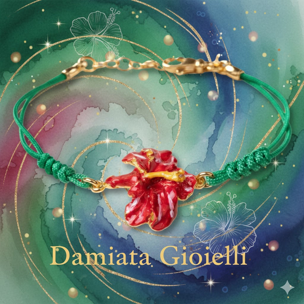 Bracciale donna Isola Bella Ibiscus in argento e cordoncino 20001035