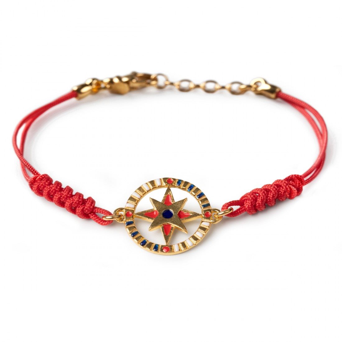 Bracciale uomo Isola Bella Rosa dei Venti in argento e cordino 20001041
