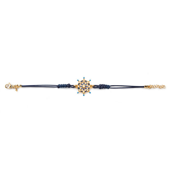 Bracciale uomo Isola Bella Timone in argento e cordino 20001043