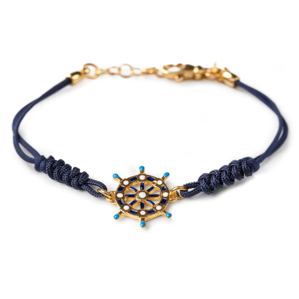 Bracciale uomo Isola Bella Timone in argento e cordino 20001043