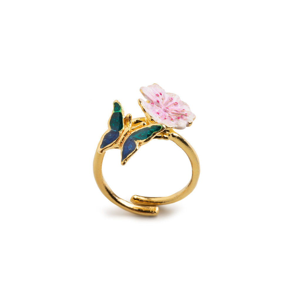 Anello donna Isola Bella Farfalla Fiore di Pesco in argento 20001165