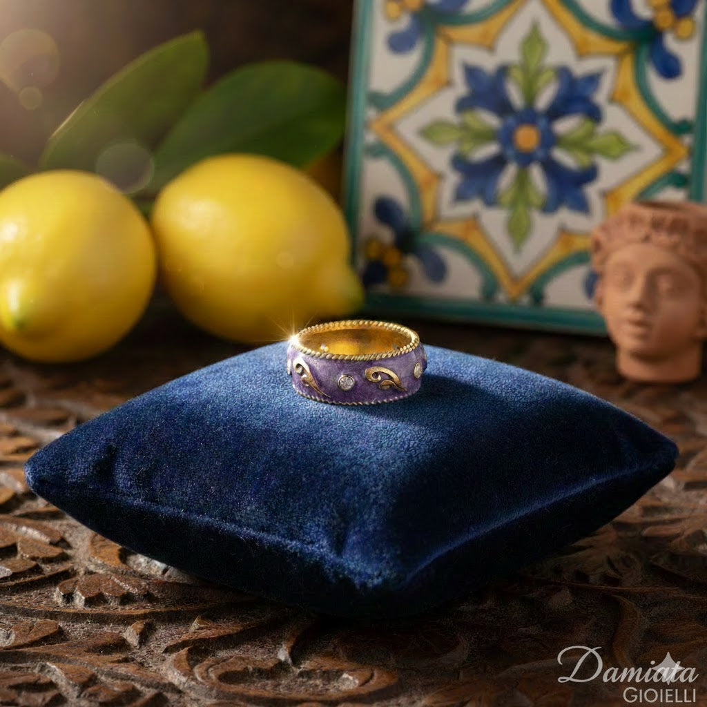 Anello donna Isola Bella Onda Lapilli in argento smaltato 20001280
