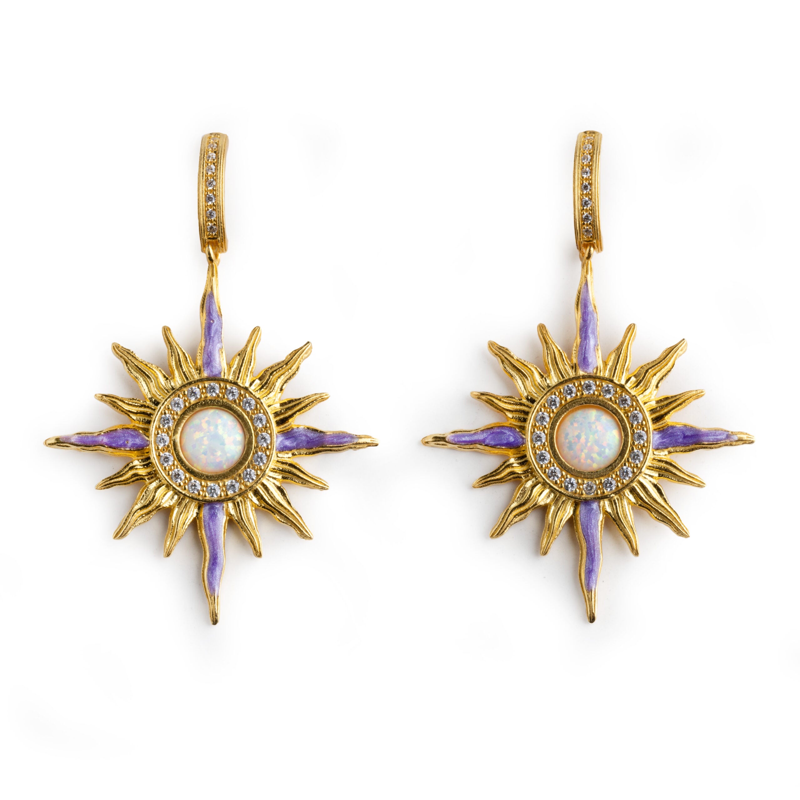 Orecchini donna Isola Bella Astro in argento, opale sintetico e zirconi 20001285