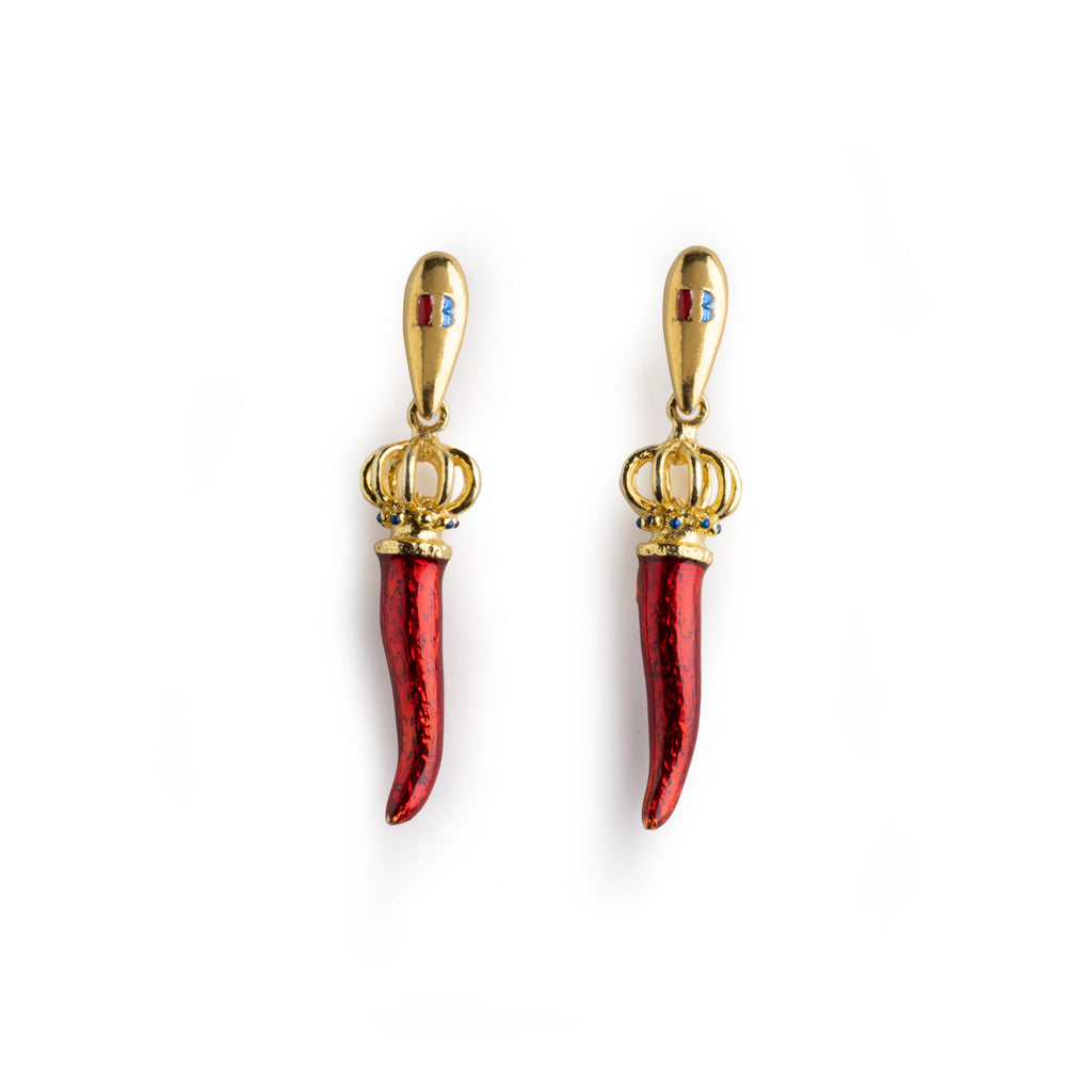 Orecchini donna Isola Bella Corno Portafortuna in argento 20001288