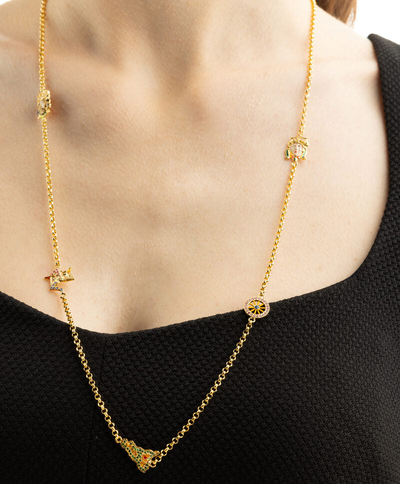 Collana donna Isola Bella Sicilia in argento e zirconi 20001322
