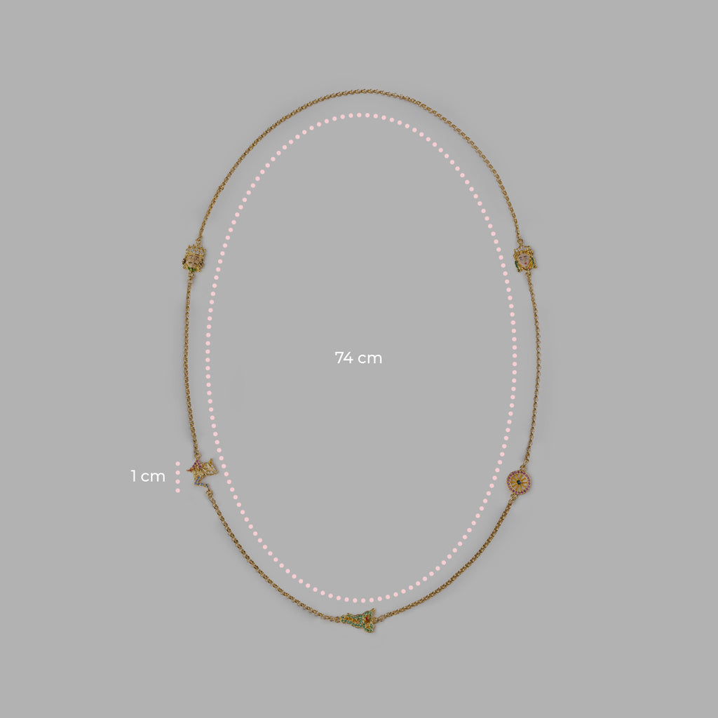 Collana donna Isola Bella Sicilia in argento e zirconi 20001322