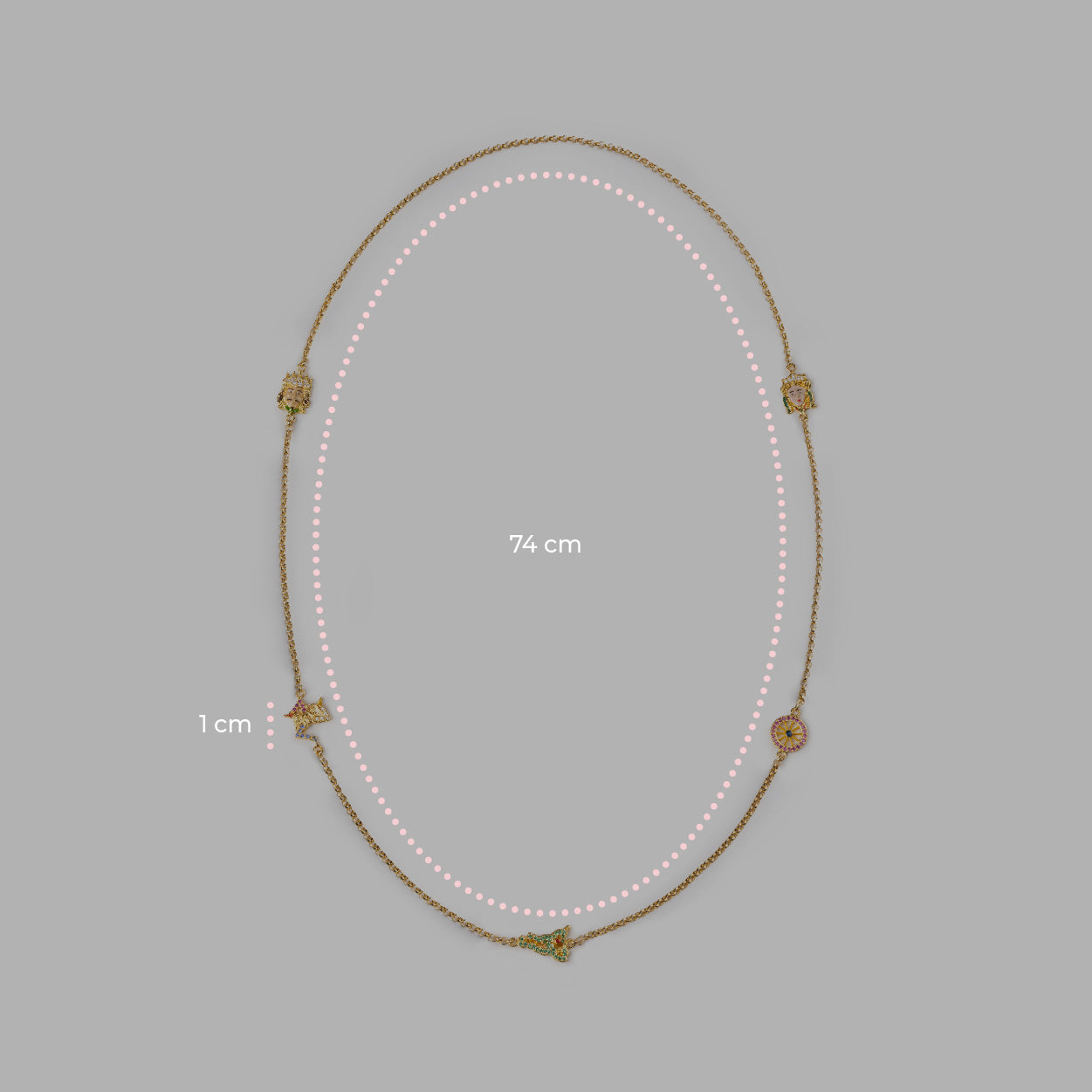 Collana donna Isola Bella Sicilia in argento e zirconi 20001322