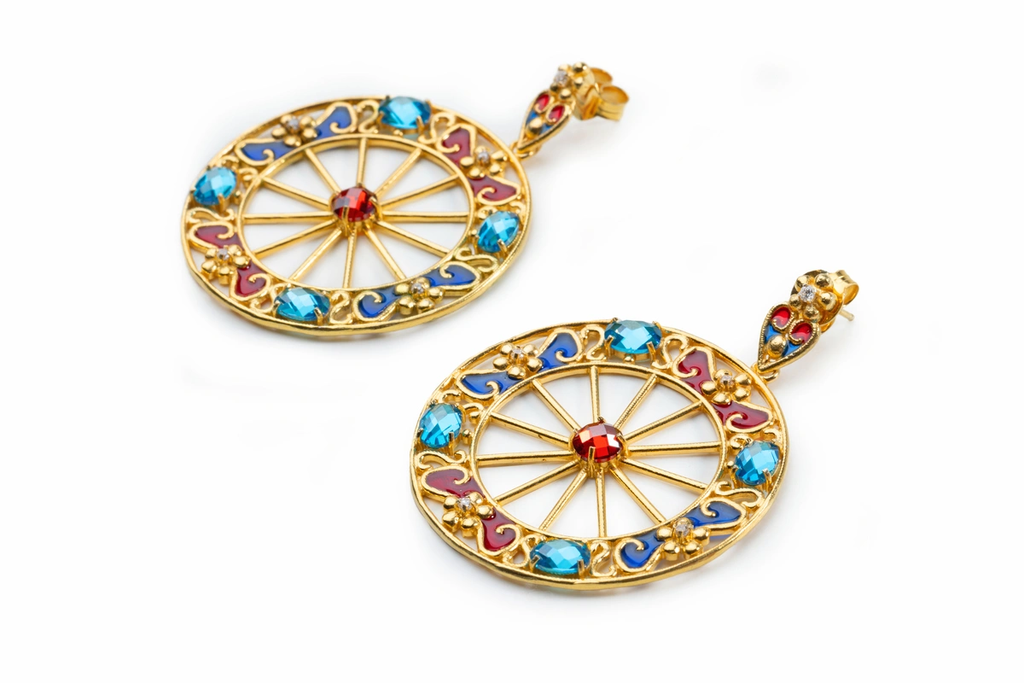 Orecchini donna Isola Bella Ruota in argento e zirconi 20001351