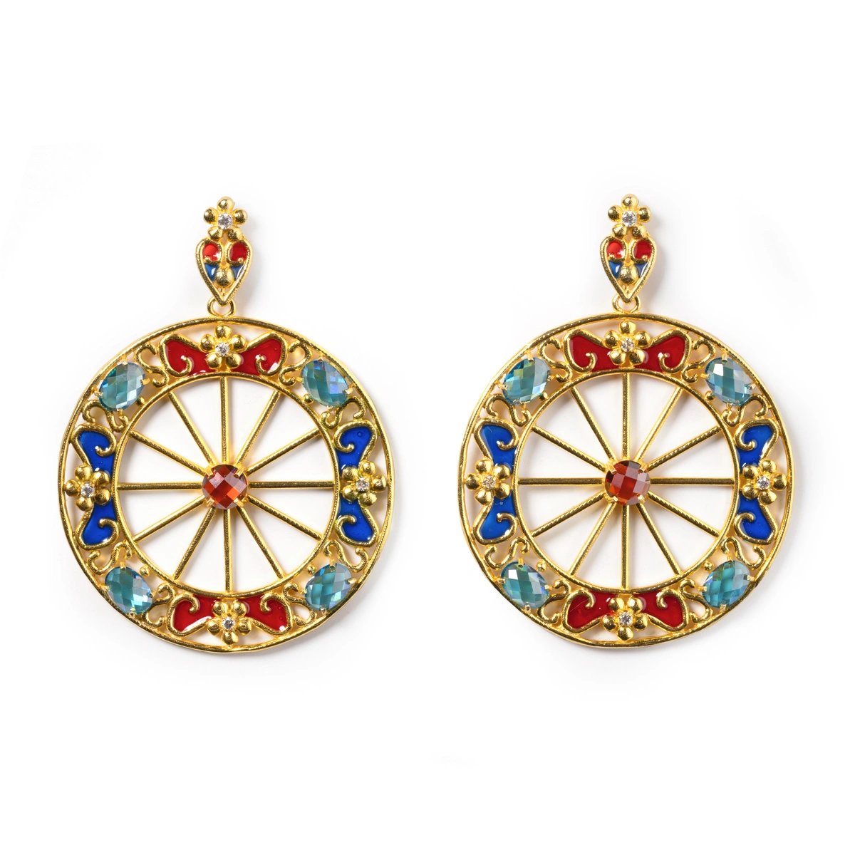 Orecchini donna Isola Bella Ruota in argento e zirconi 20001351