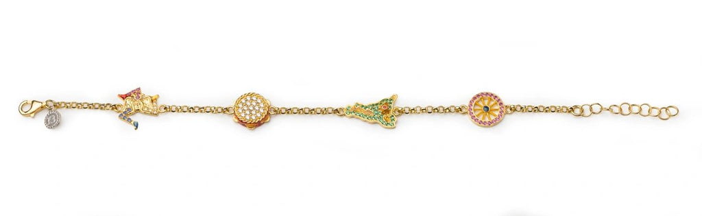 Bracciale donna Isola Bella Simboli Siciliani in argento con zirconi 20001357