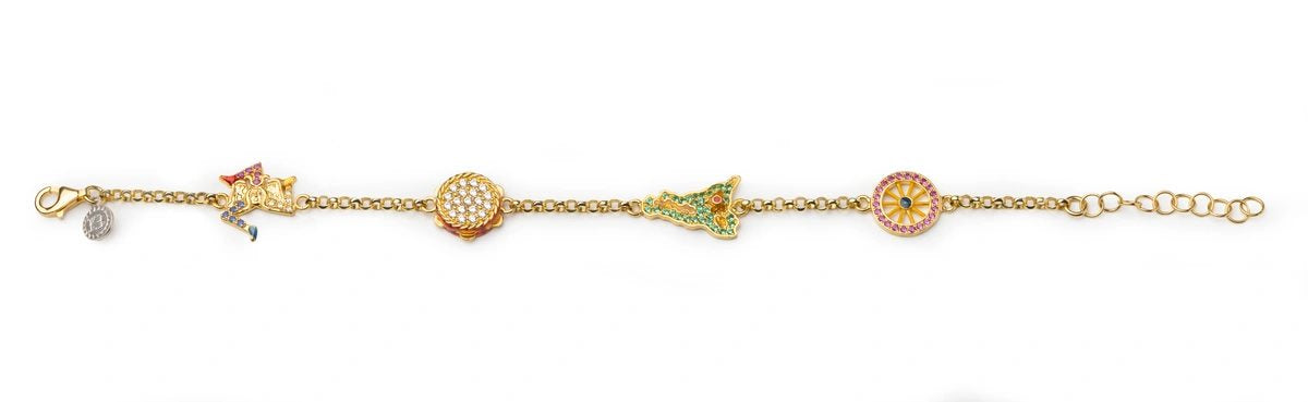 Bracciale donna Isola Bella Simboli Siciliani in argento con zirconi 20001357