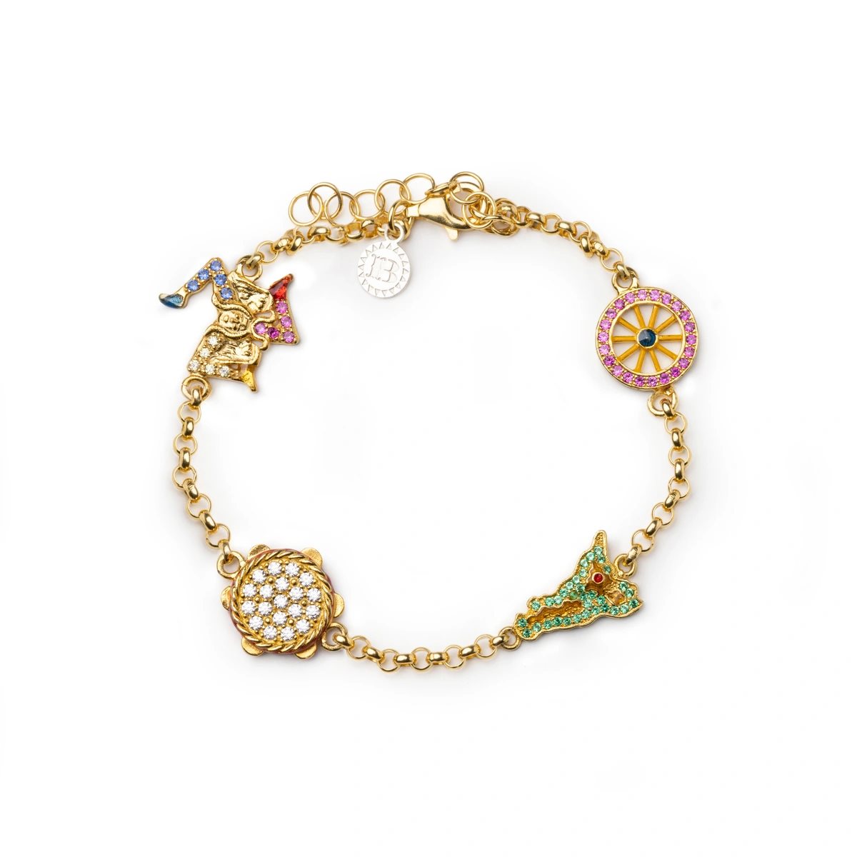 Bracciale donna Isola Bella Simboli Siciliani in argento con zirconi 20001357