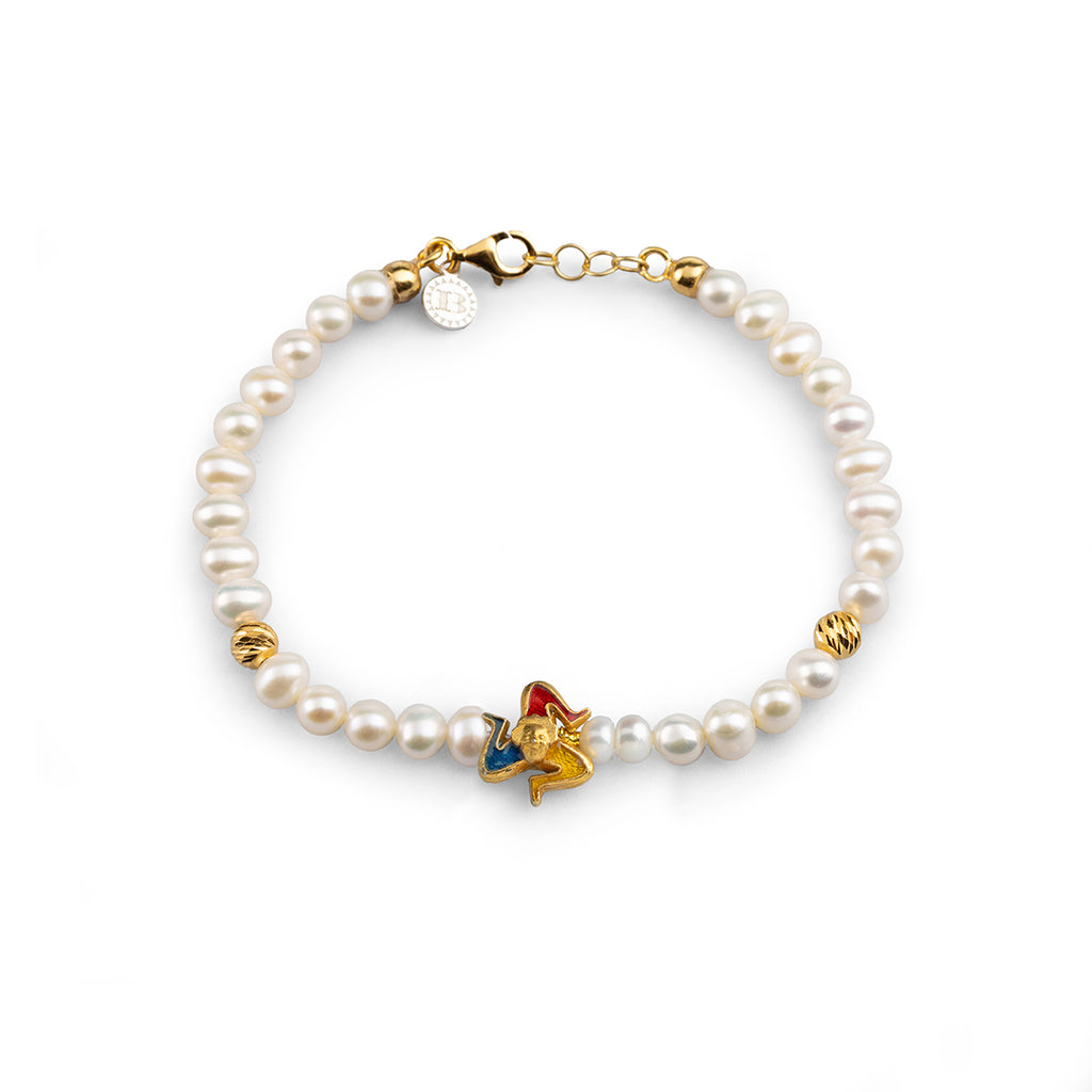 Bracciale donna Isola Bella Trinacria in argento e perle 20001397