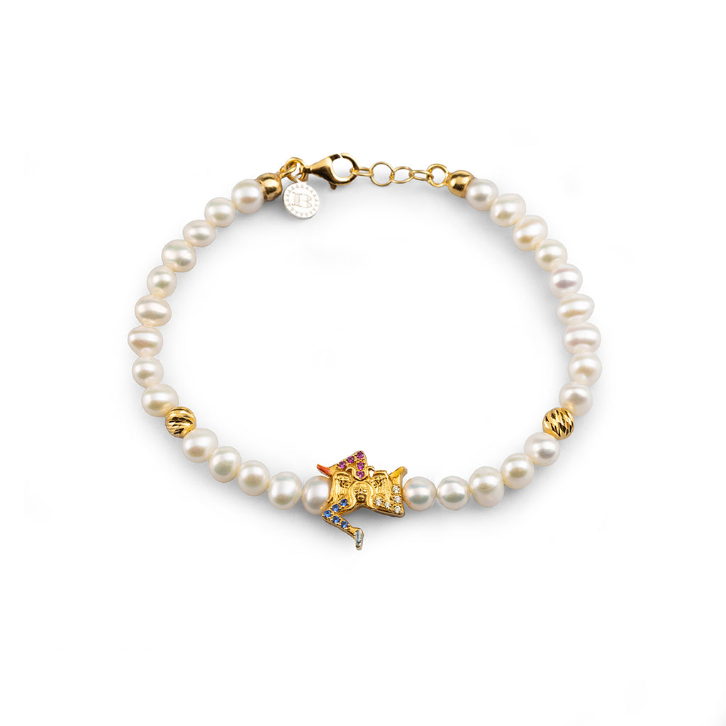 Bracciale Isola Bella donna in argento con perle e zirconi 20001402