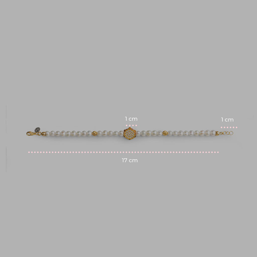 Bracciale donna Isola Bella Tamburello in argento, perle e zirconi 20001403