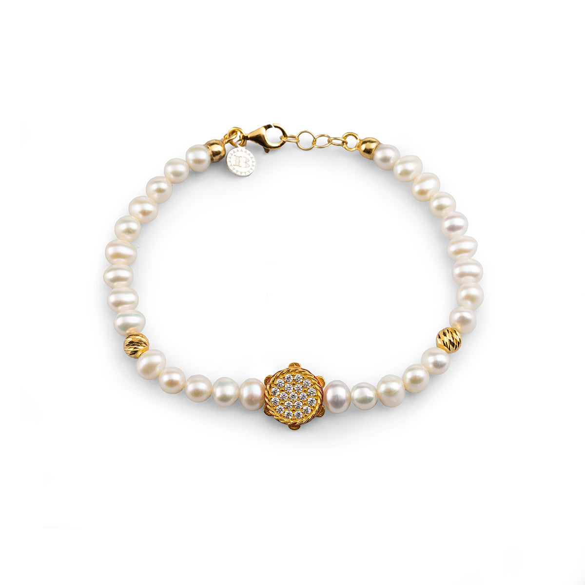 Bracciale donna Isola Bella Tamburello in argento, perle e zirconi 20001403