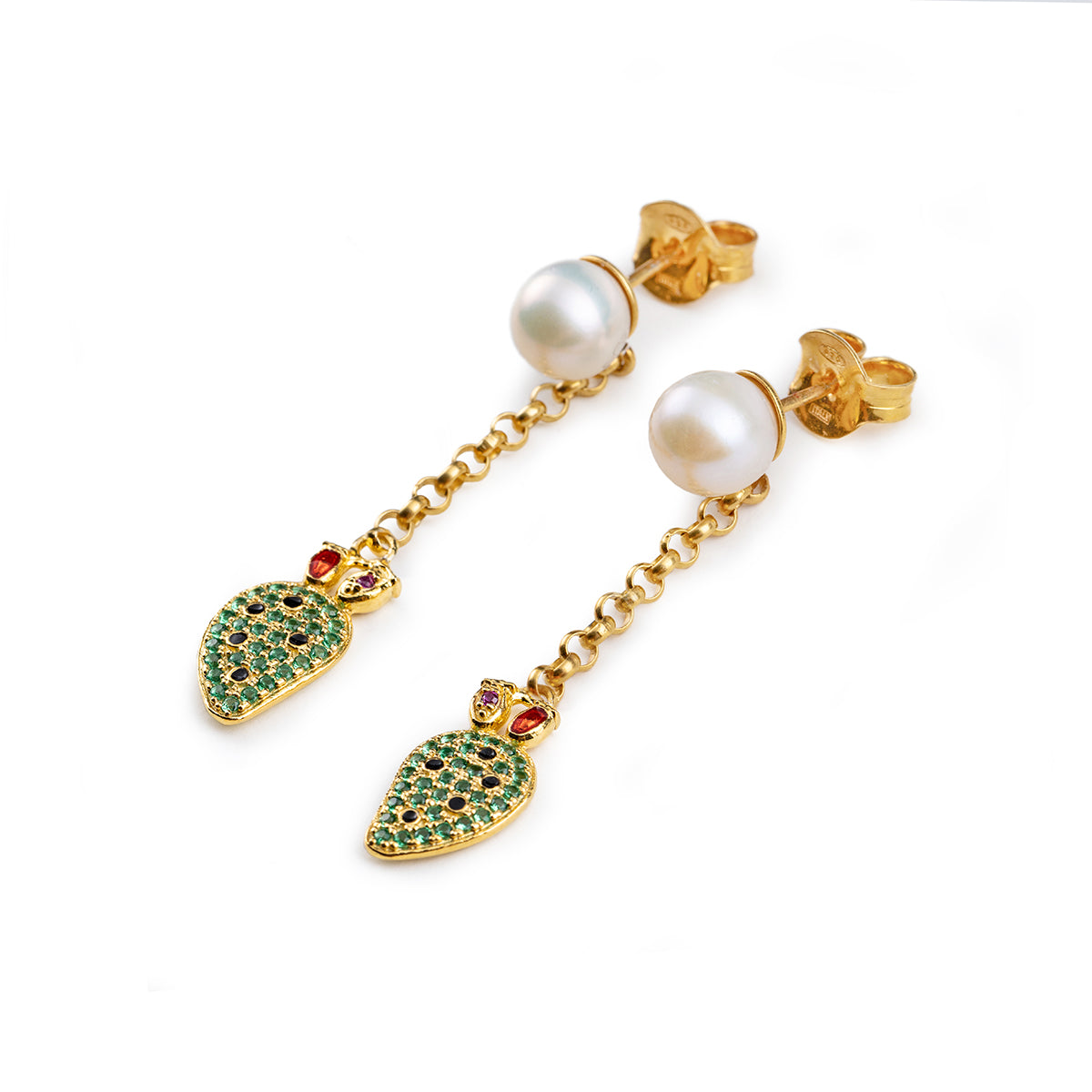 Orecchini donna Isola Bella Fico d'India in argento, perle e zirconi 20001406