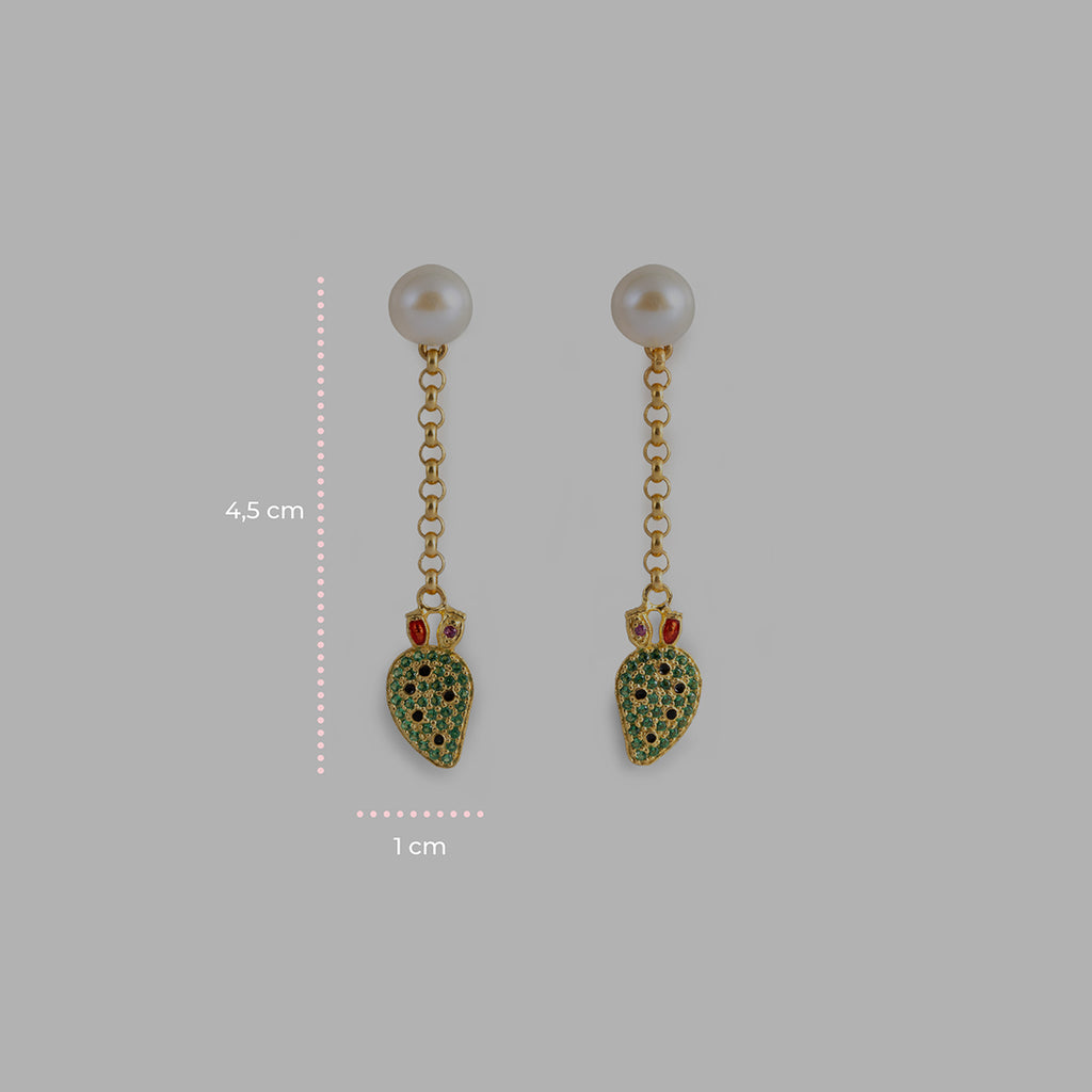 Orecchini donna Isola Bella Fico d'India in argento, perle e zirconi 20001406