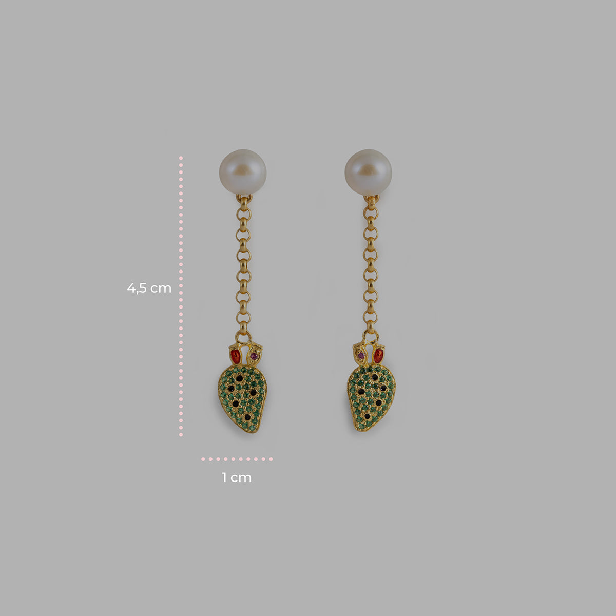 Orecchini donna Isola Bella Fico d'India in argento, perle e zirconi 20001406