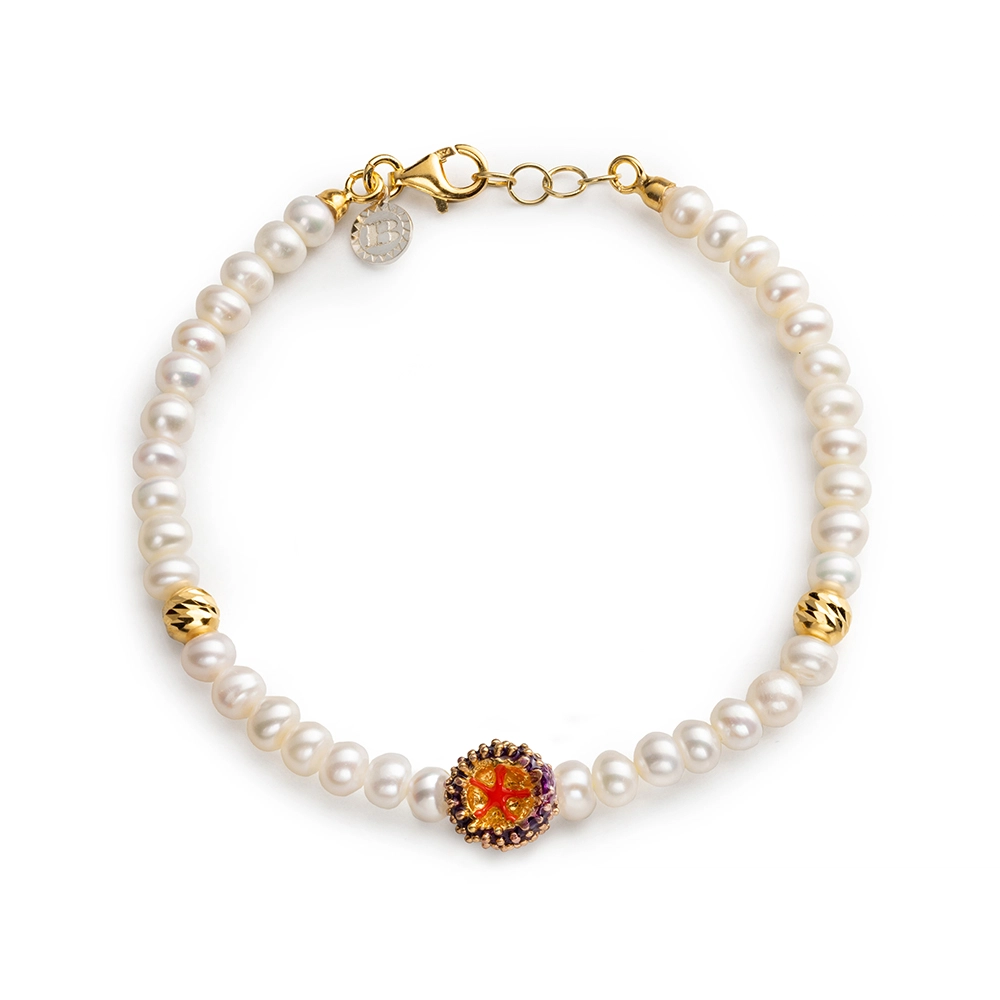 Bracciale donna Isola Bella Riccio Marino in argento e perle 20001419