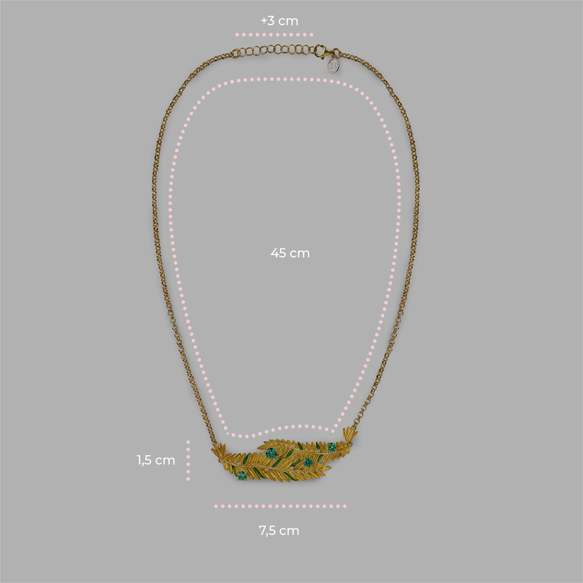 Collana donna Isola Bella Palme in argento e zirconi 20001430