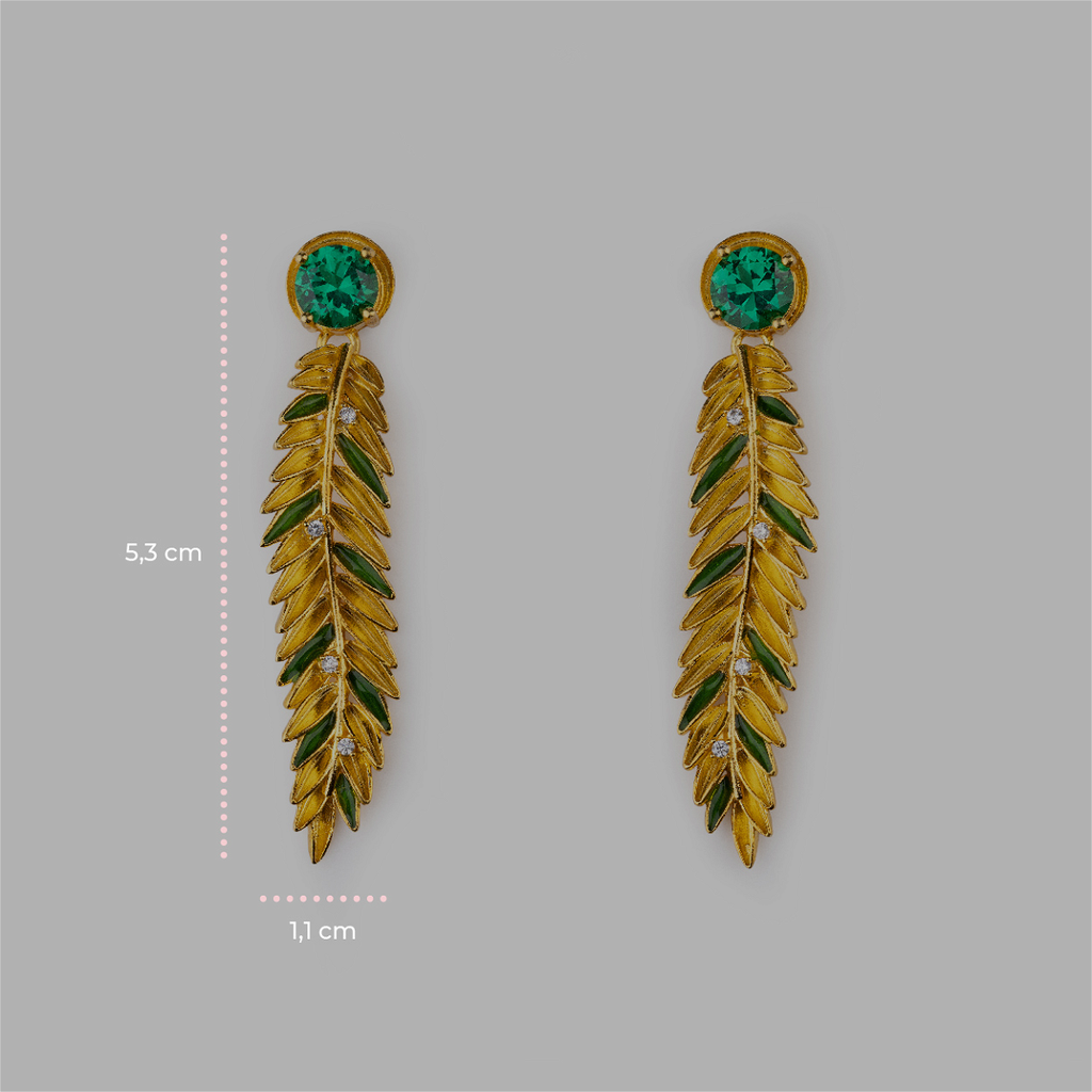 Orecchini donna Isola Bella Palme in argento e zirconi 20001431
