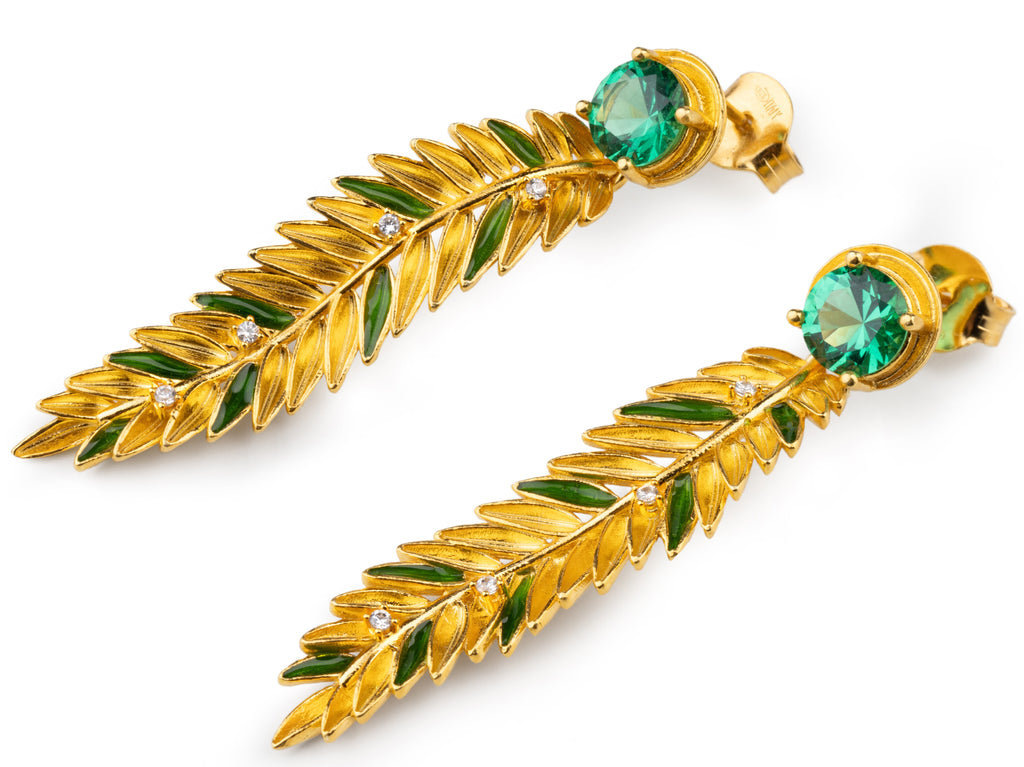 Orecchini donna Isola Bella Palme in argento e zirconi 20001431