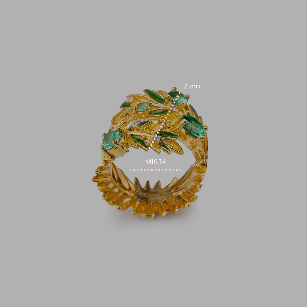 Anello donna Isola Bella Palme in argento e zirconi 20001432