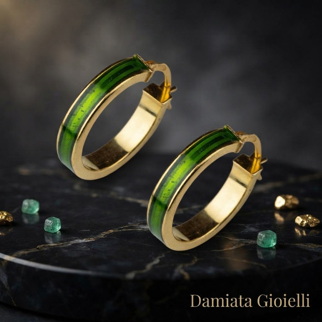 Orecchini donna Isola Bella Boccole Verdi in argento ref. 20001460