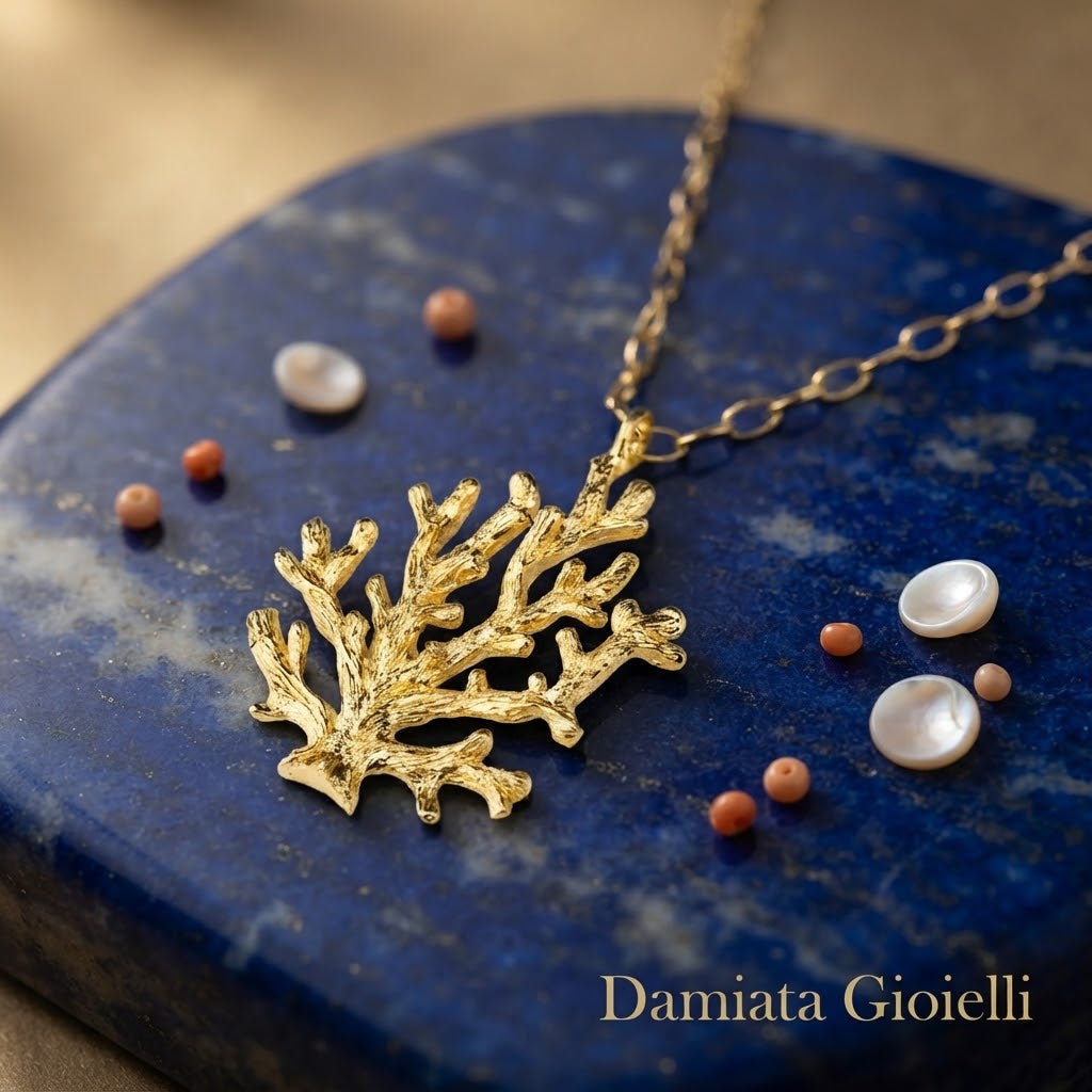 Collana donna Isola Bella Corallo in argento dorato ref. 20001466