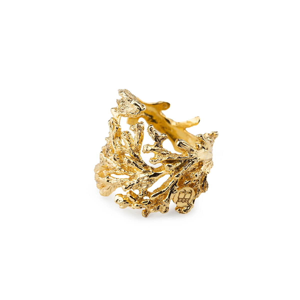 Anello donna Isola Bella Corallo in argento dorato 20001468