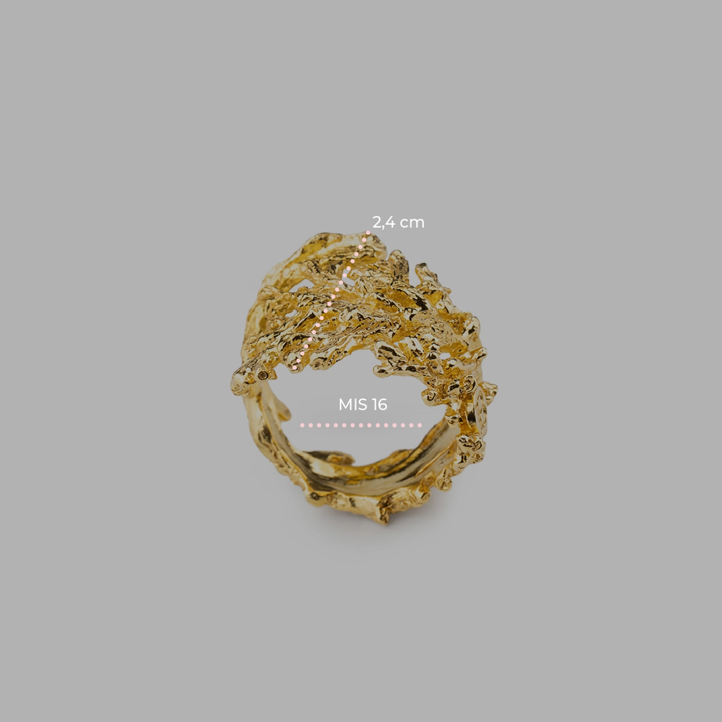 Anello donna Isola Bella Corallo in argento dorato 20001468