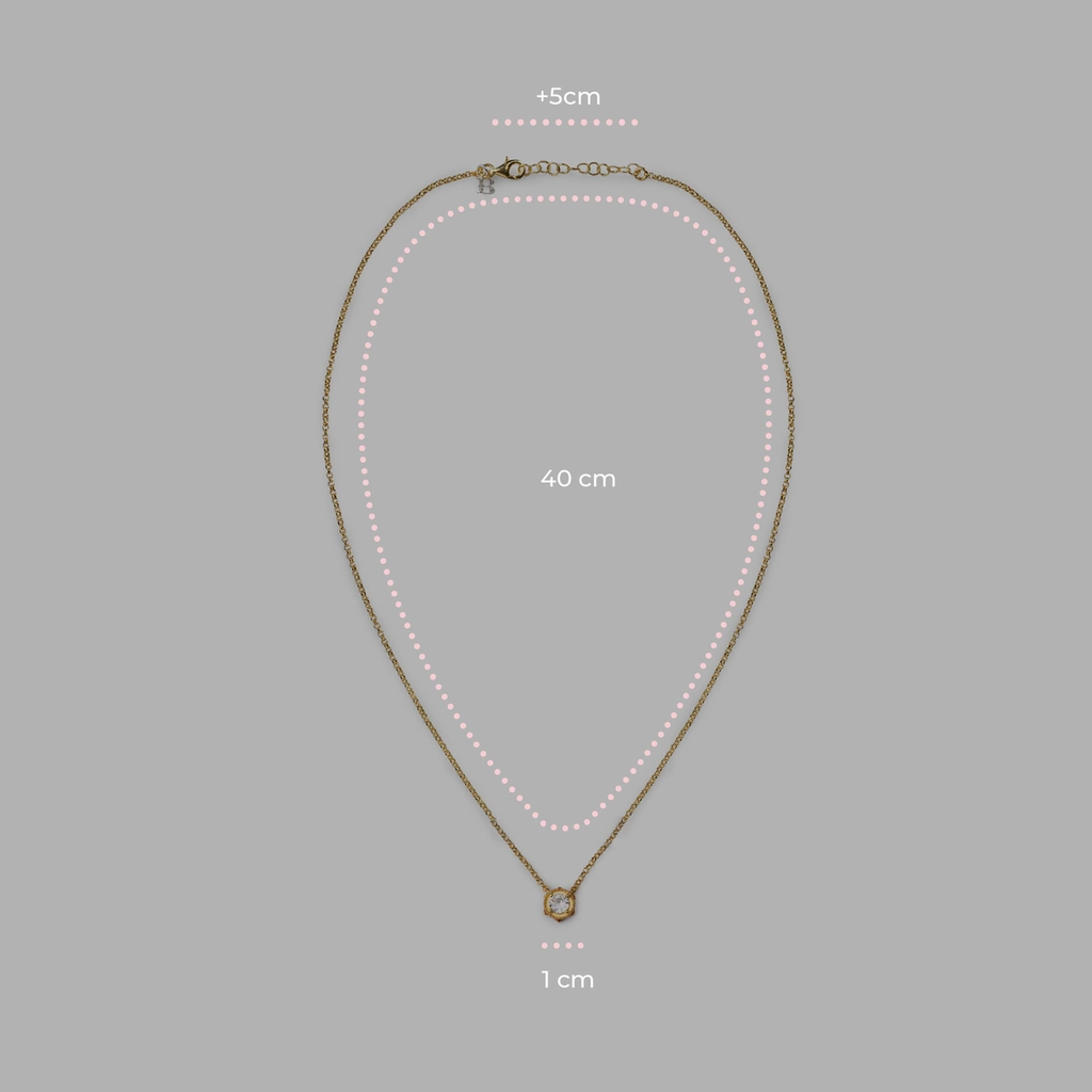 Collana donna Isola Bella Tamburello in argento e zircone 20001471