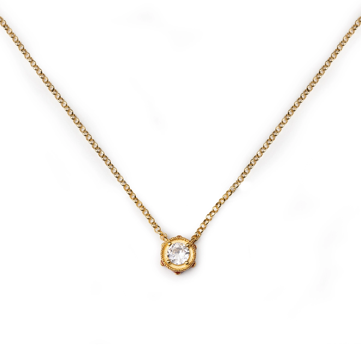 Collana donna Isola Bella Tamburello in argento e zircone 20001471