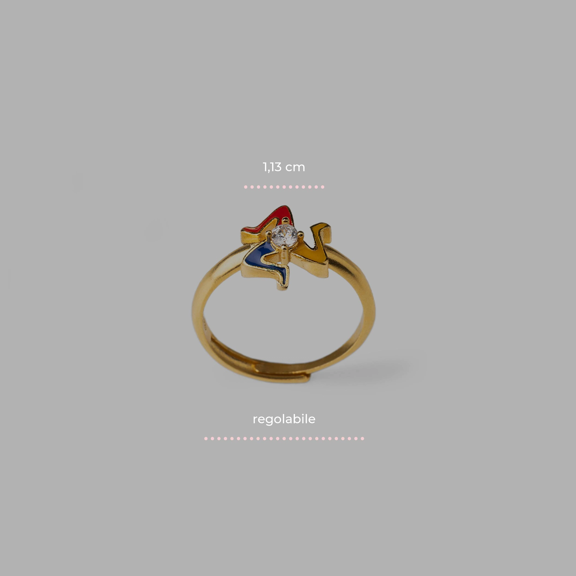 Anello donna Isola Bella Trinacria in argento e zircone 20001472