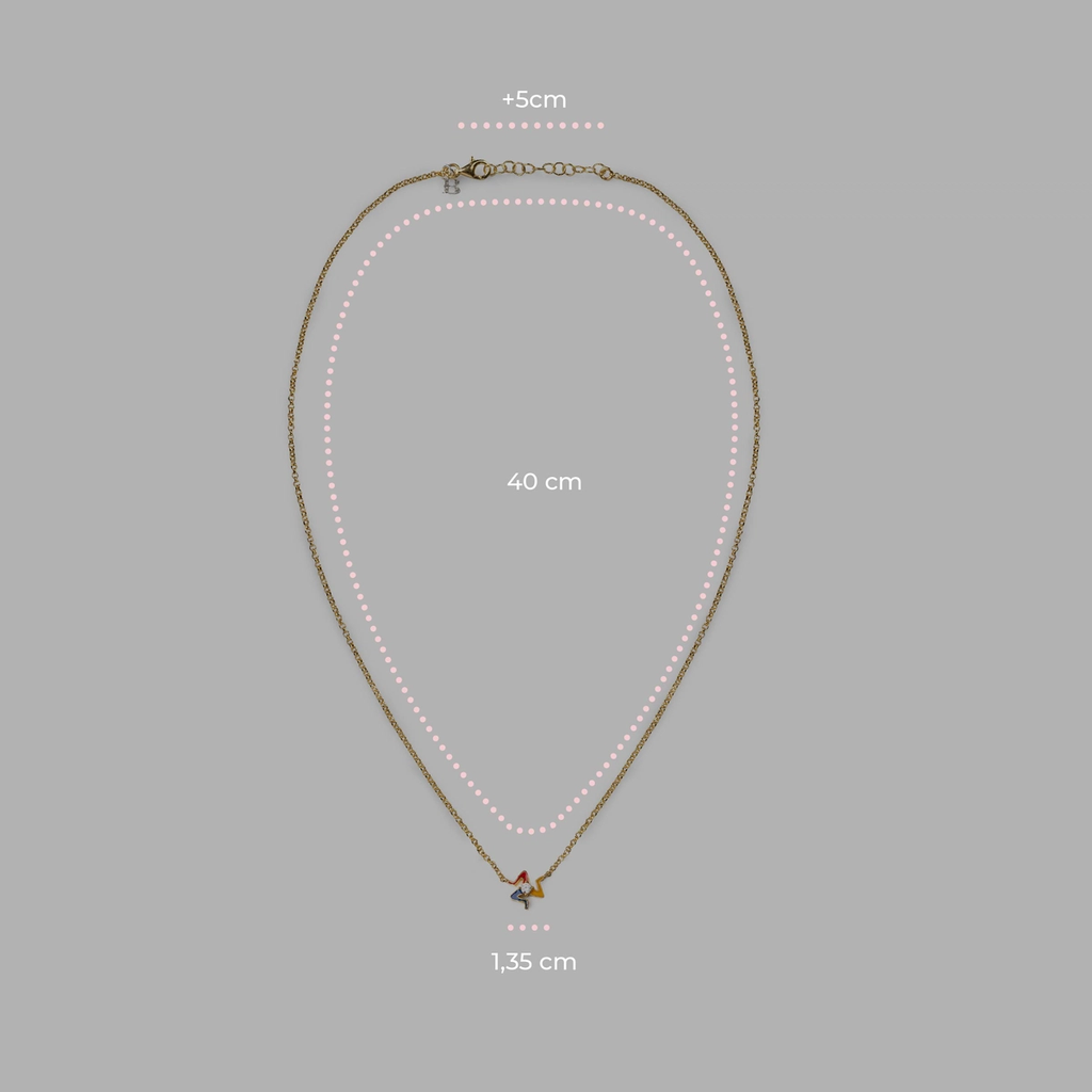 Collana donna Isola Bella Trinacria in argento e zircone 20001474