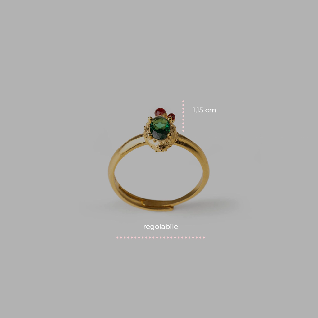 Anello donna Isola Bella Fico d'India in argento e zirconi 20001475