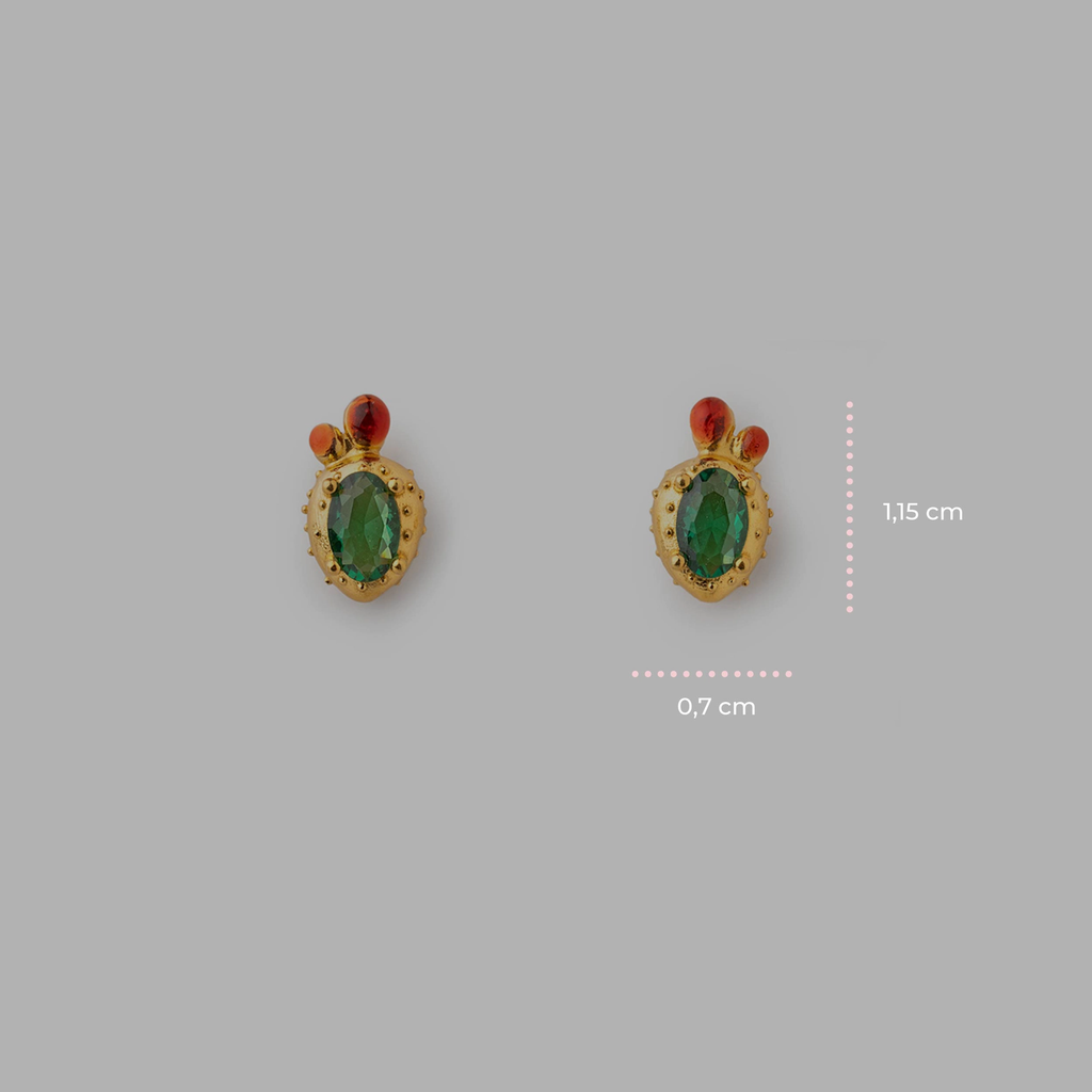 Orecchini donna Isola Bella Fico d'India in argento e zirconi 20001476