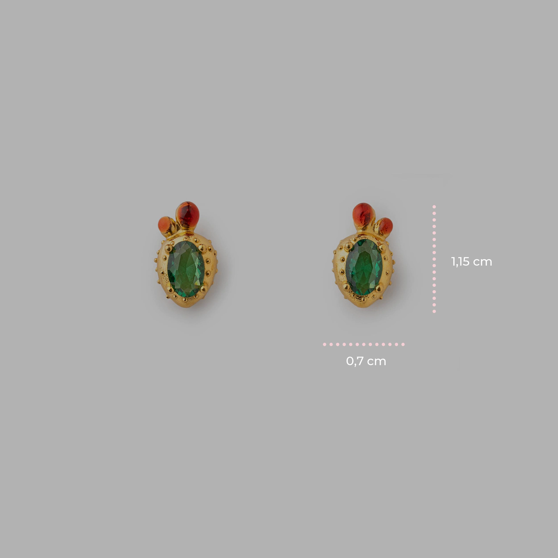 Orecchini donna Isola Bella Fico d'India in argento e zirconi 20001476