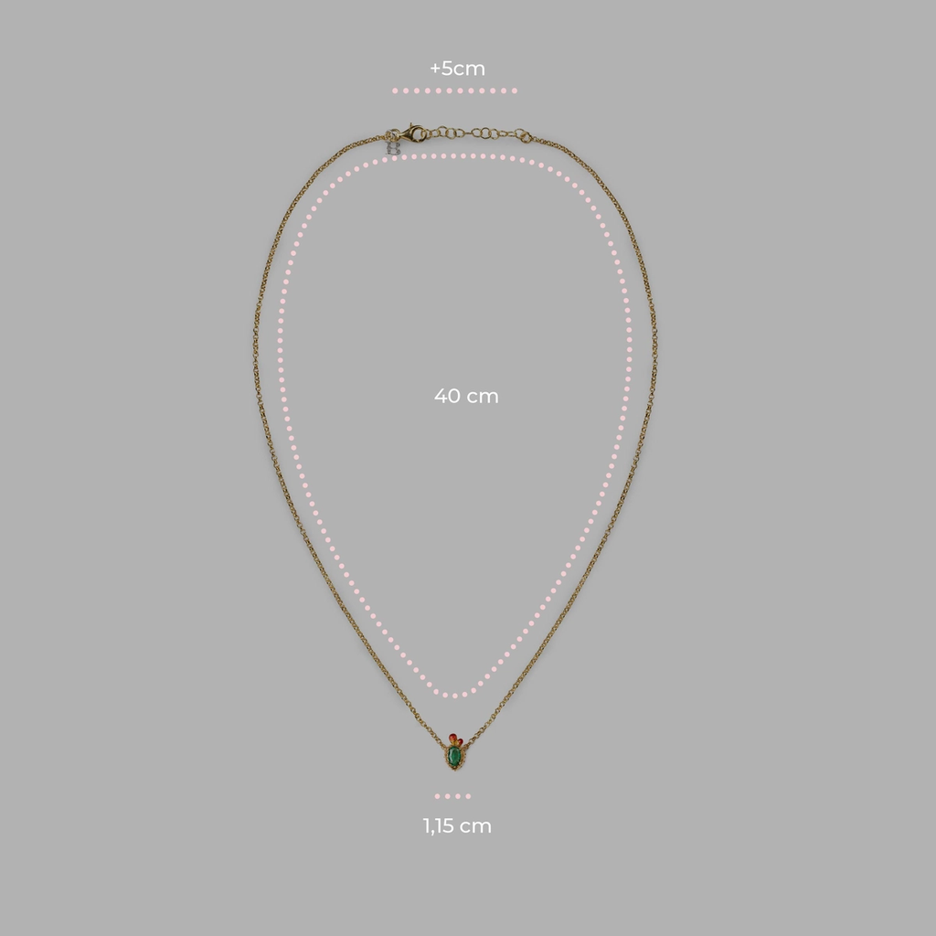 Collana donna Isola Bella Fico d'India in argento e zirconi 20001477
