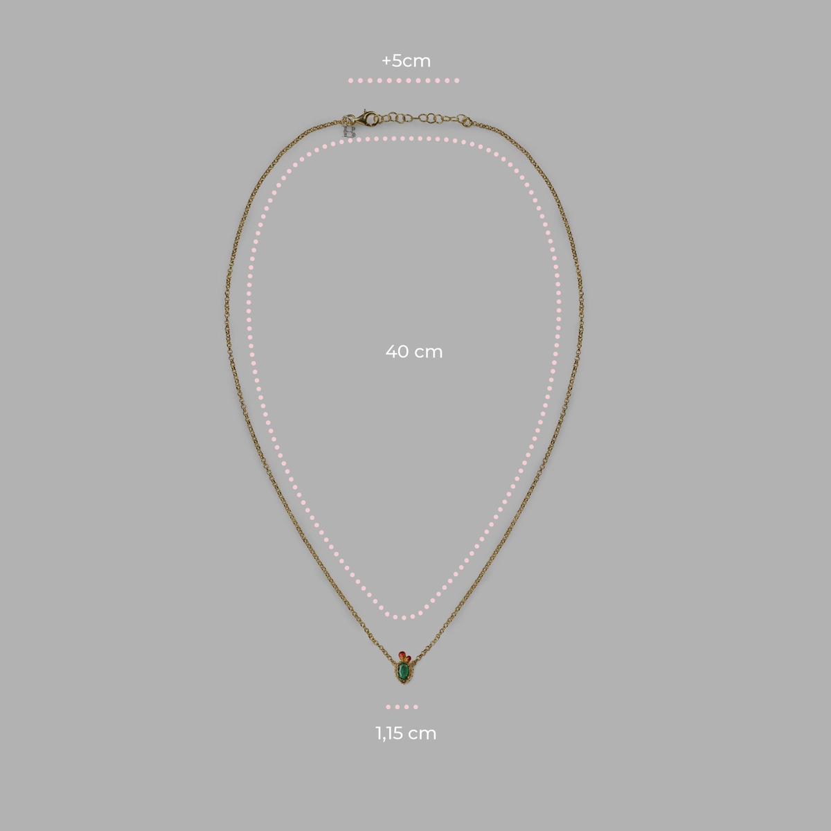 Collana donna Isola Bella Fico d'India in argento e zirconi 20001477