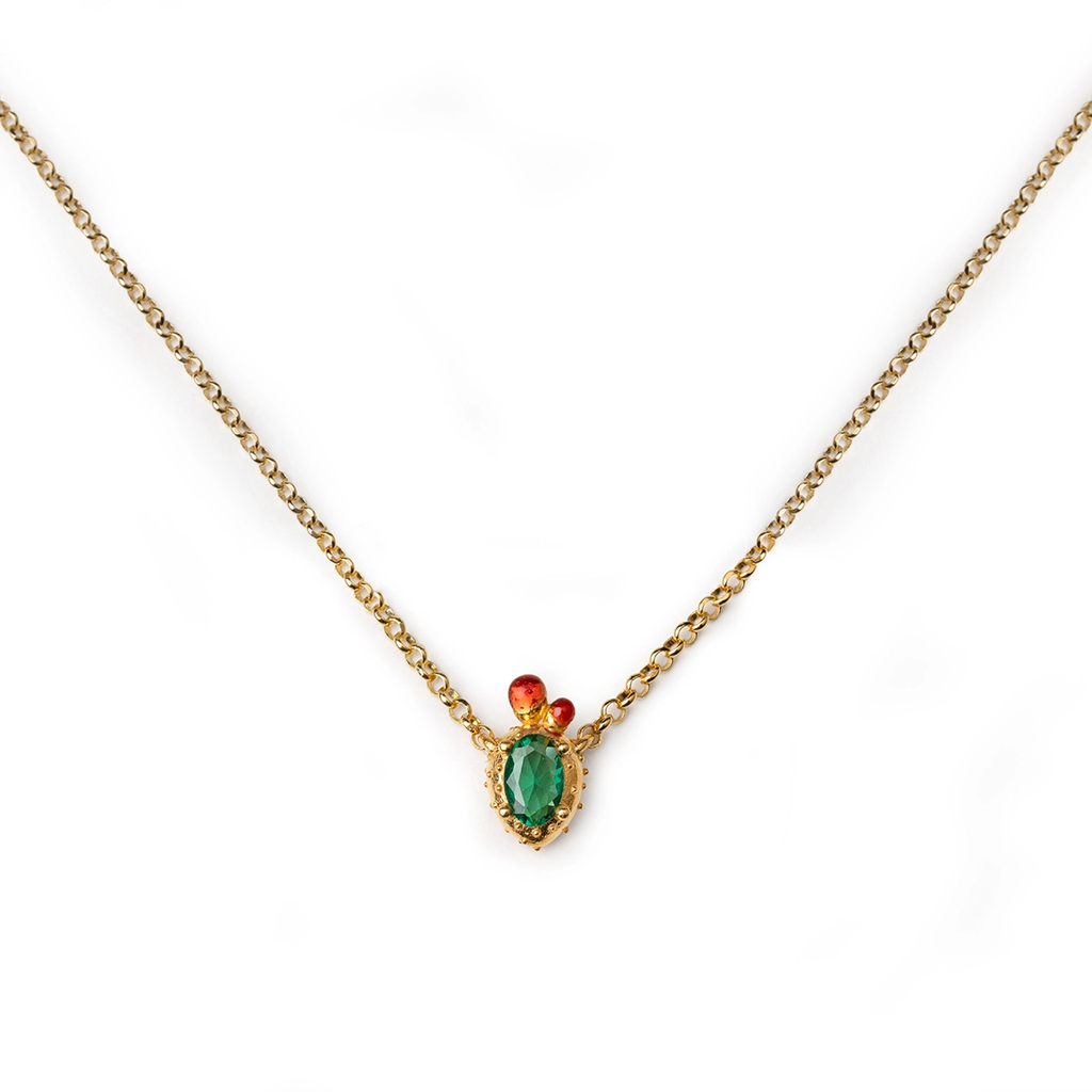 Collana donna Isola Bella Fico d'India in argento e zirconi 20001477