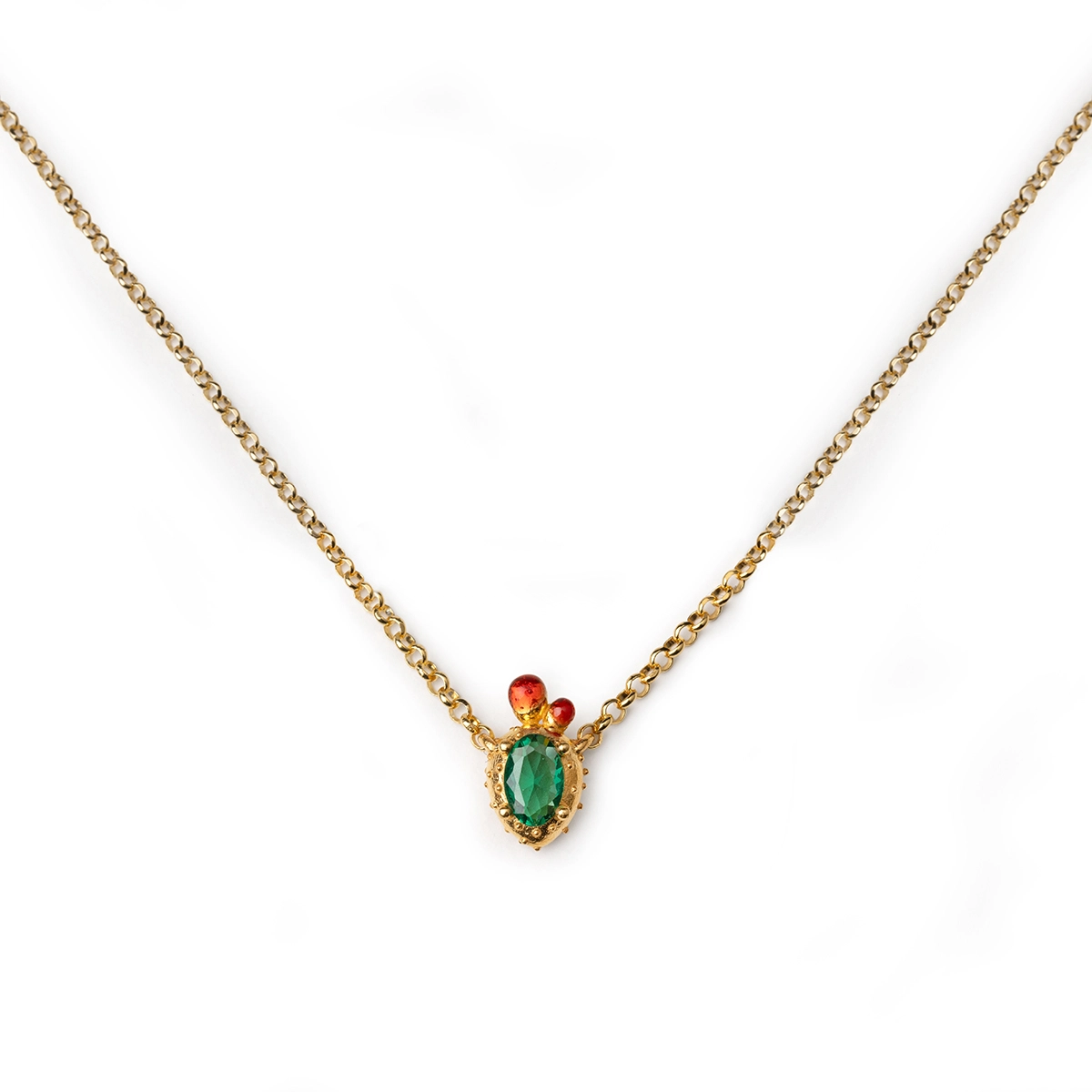 Collana donna Isola Bella Fico d'India in argento e zirconi 20001477