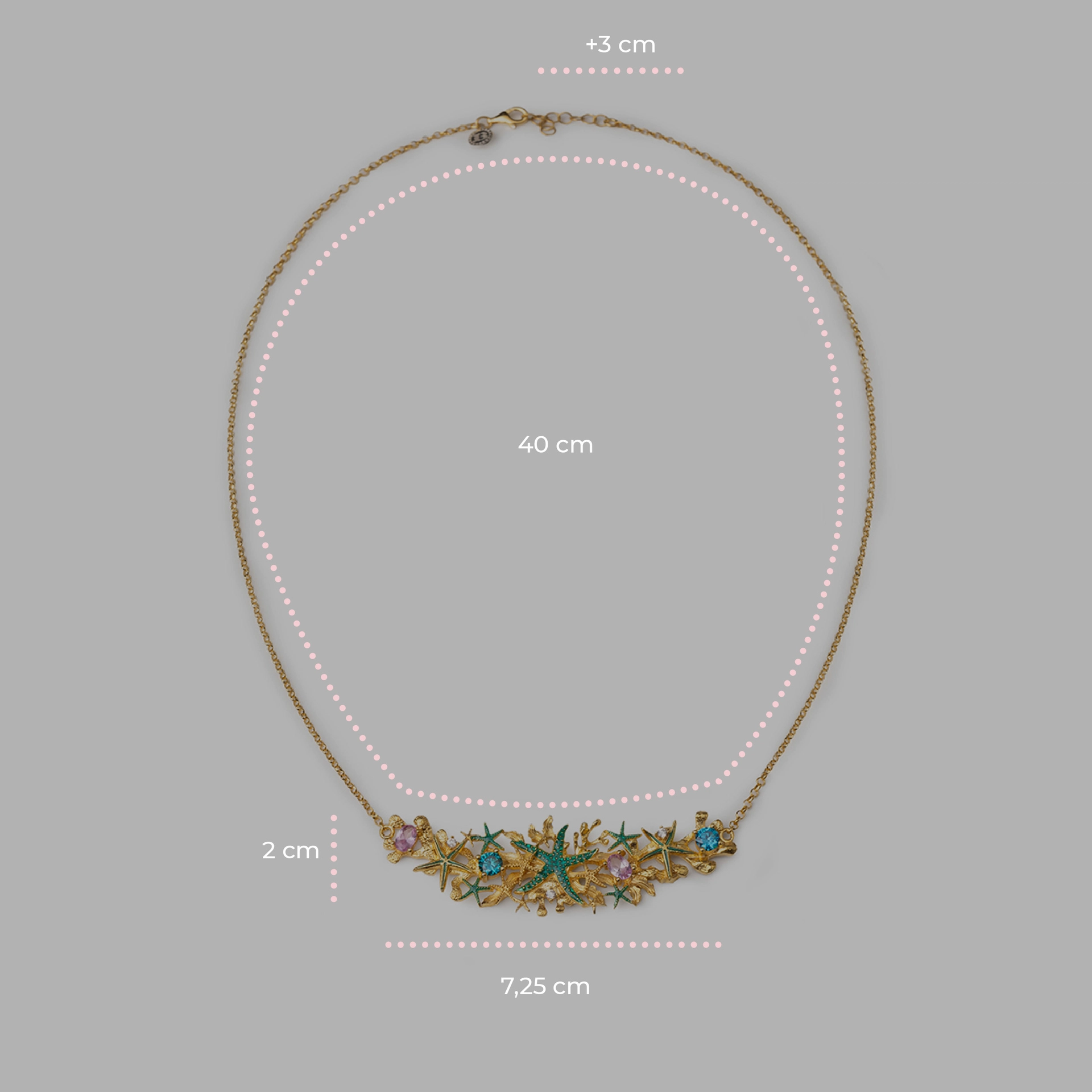 Collana donna Isola Bella Stelle di Mare in argento e zirconi 20001479