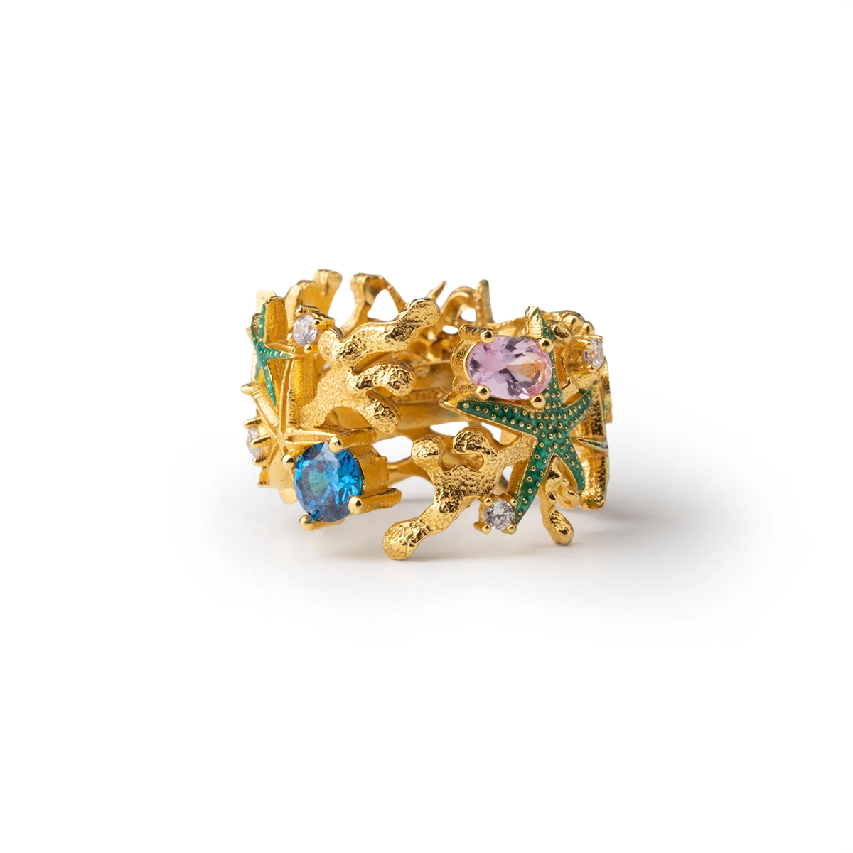 Anello donna Isola Bella Stelle di Mare in argento e zirconi 20001480